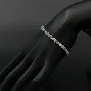 دستبند نقره زنانه - طرح برف