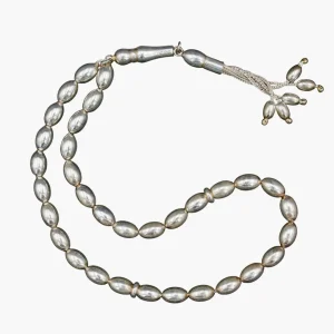 تسبیح نقره مردانه طرح RO-05