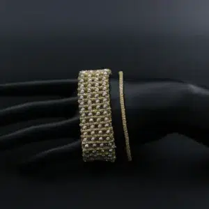 دستبند نقره بافت ایتالیایی - میله ای - زنانه | کد WB-22