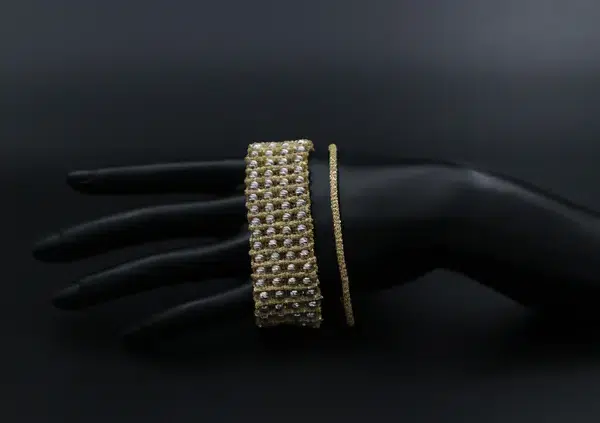 دستبند نقره بافت ایتالیایی - میله ای - زنانه | کد WB-22