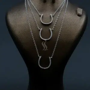 گردنبند نقره زنانه - سه رج | کد WN-36