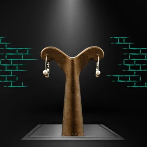 خرید گوشواره مروارید پرورشی نقره آبکاری طلا گالری نقره موذنی