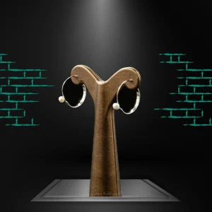 خرید گوشواره مروارید پرورشی نقره آبکاری طلا گالری نقره موذنی با کد 89