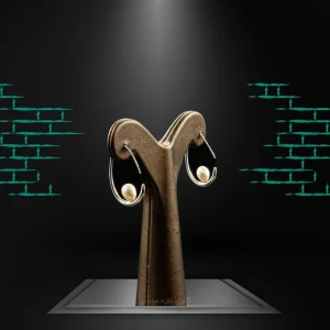 گوشواره نقره آبکاری طلا