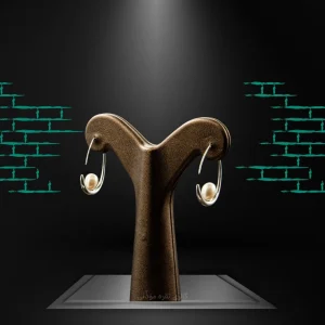 گوشواره نقره آبکاری طلا