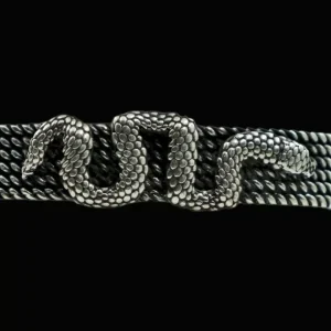 دستبند نقره اسپرت طرح مار