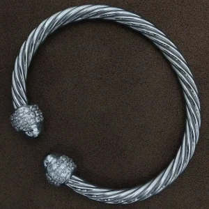 دستبند نقره اسپرت آبکاری طلا برند دیوید یورمن