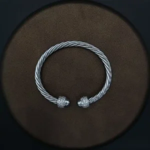 پالهنگ نقره برند دیوید یورمن با آبکاری طلا