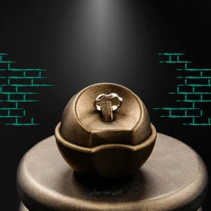 انگشتر نقره‌ای با طراحی مینیمال