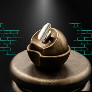 انگشتر نقره مینیمال طرح بیضی مدل wr-121 سبک وزن