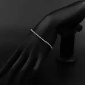 دستبند نقره زنانه تنیسی با آبکاری آبکاری طلا کد TB2