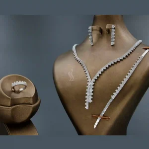 سرویس نقره عروس کرواتی آبکاری طلا کد s04
