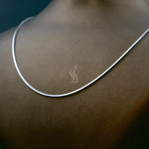 زنجیر ونزو با آبکاری طلا سفید کد cv01