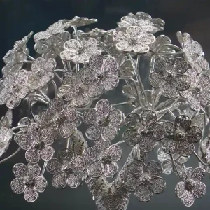 باکس مجسمه نقره درخت ملیله با عیار 925 کد SS07