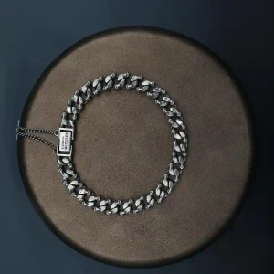 دستبند نقره کارتیه مردانه