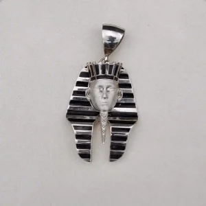 پلاک نقره مردانه طرح فرعون کد MSP03