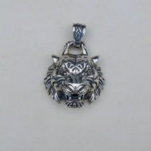 پلاک نقره مردانه طرح ببر کد MSP04