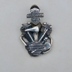 پلاک نقره مردانه مدل هارلی‌دیویدسون کد MSP06