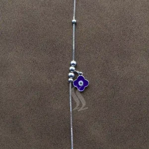 پابند نقره آبکاری طلا و میناکاری طرح چشمنظر کد a09