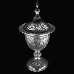 شکلات خوری نقره پایه دار