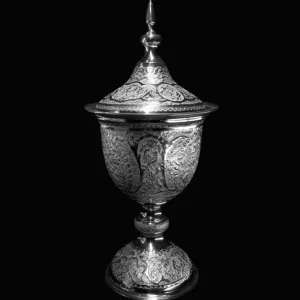 شکلات خوری نقره پایه دار