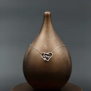 گردنبند نقره زنانه طرح love کد sn02