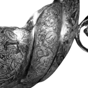 نمای نزدیک طرح کشکول نقره