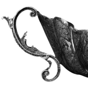 دسته کشکول و آجیل خوری دستساز نقره طرح مینیاتور کد SK-9