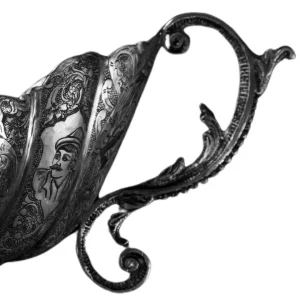 دسته کشکول و آجیل خوری دستساز نقره طرح مینیاتور کد SK-9