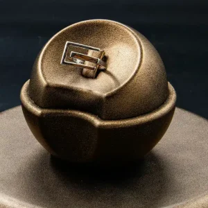 نمای دوم انگشتر نقره مینیمال طرح سه شاخه کد WR-125