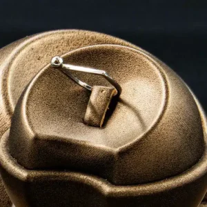 نمای دیگر انگشتر نقره مینیمال طرح قفل ساده کد WR-126