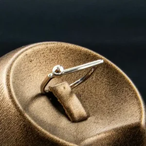 انگشتر نقره مینیمال طرح قفل ساده کد WR-126