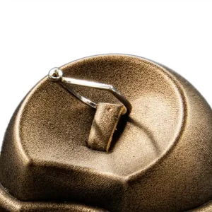 انگشتر نقره مینیمال طرح قفل ساده کد WR-126 پس زمینه سفید