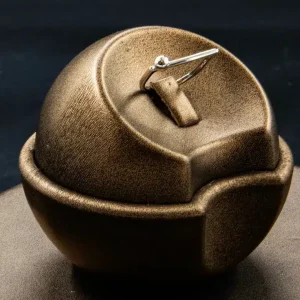 نمای کلی انگشتر نقره مینیمال طرح قفل ساده کد WR-126