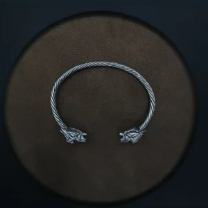 دستبند نقره مردانه با روکش طلا