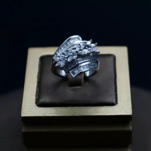 انگشتر نگین دار نقره زنانه - حلقه سولیتر