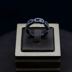 حلقه نگین دار نقره زنانه - سولیتر