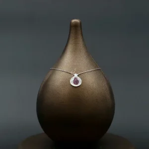 گردنبند نقره زنانه - طرح انار