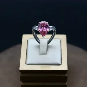 انگشتر نگین دار نقره - زنانه