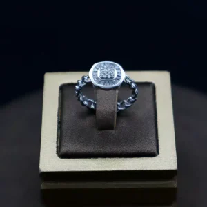 انگشتر نگین دار نقره زنانه - حلقه سولیتر