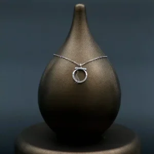 گردنبند نقره زنانه - طرح حلقه