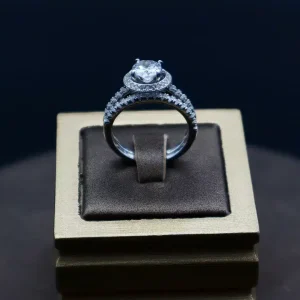 انگشتر نگین دار نقره زنانه - حلقه سولیتر