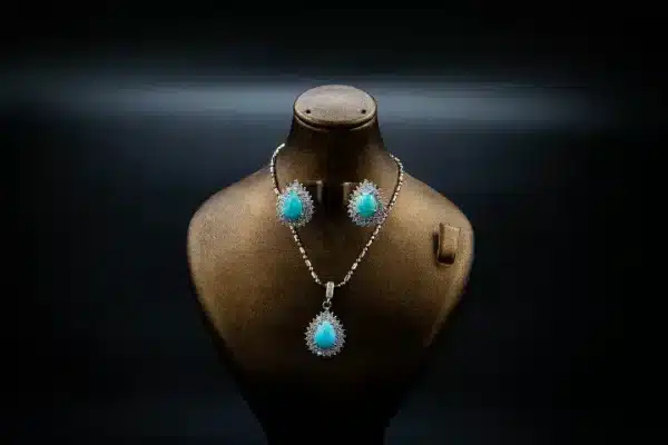 نیم ست نقره زنانه - طرح اشک