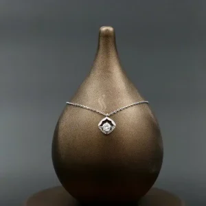 گردنبند نقره زنانه - نگین دار