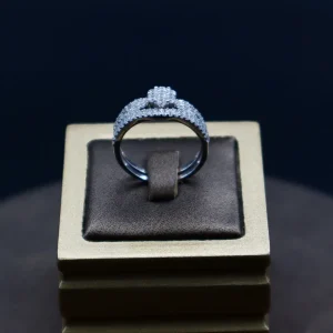 انگشتر نگین دار نقره زنانه - حلقه سولیتر