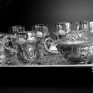 انگاره نقره ۸۴ عیار - طرح گل مرغ