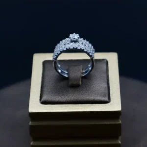 انگشتر نگین دار نقره زنانه - حلقه سولیتر