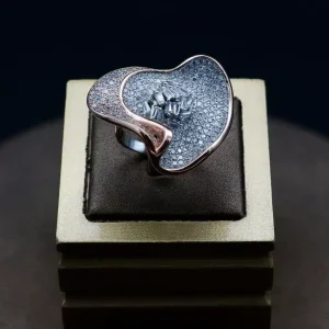 انگشتر نگین دار نقره زنانه - رزگلد