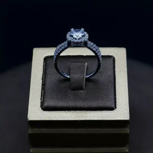 انگشتر نگین دار نقره زنانه - سولیتر