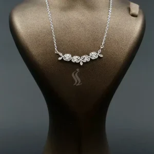 گردنبند نقره زنانه - نگین دار
